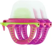 Teetherpop Fillable Silicone Teether for Babies (3-Pack) – Breastmilk Popsicle Molds for Teething w/Spill-Proof Sippy Slits – Freezable Baby Teethers for Liquids & Purées (PinkLemon/Fuchsia)