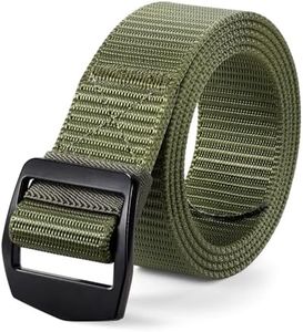 JASGOOD Tactical Heavy Duty Reinforced Nylon Belt for Men Adjustable Military Webbing Belt Strap with Metal Buckle