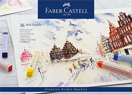 Faber-Castell 128336 - Estuche de cartón con 36 tizas pastel, multicolor