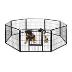 Panana Dog Playpen Heavy Duty Dog Pet Puppy Pen Cat Rabbit Fence Foldable Indoor/Outdoor Enclosure Run Cage (8 Panel, 80 x 60cm)