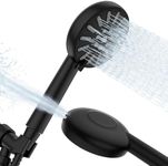 VOYOR-HEALTH Shower Head with Handheld High Pressure Shower Head 8 Spray Modes Powerful Shower Jet Includes 59-Inch Stainless Steel Shower Hose & Adjustable Bracket Handheld Shower Head SH101(Black)