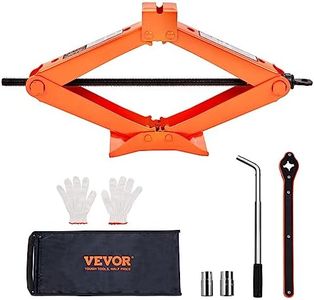 VEVOR Scissor Jack, 2.5 Ton/5512 lbs Scissor Car Jack, 3.7"-17.1" Lifting Range Scissor Lift Jack with Ratcheting Handle and L-Wrench, Portable Tire Jack for Cars Trucks Sedans MPVs