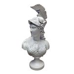 Design Toscano Minerva, Roman Goddess of Wisdom Bust Statue, 34.5 cm, Marble Polyresin, White