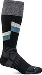 Sockwell Men's The Steep Ski Moderate Graduated Compression Sock, Black - L/XL