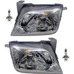 K D Headlight for Maruti Esteem (Right & Left Side) with Bulb 1999-2008 Pair ( WITHOUT ADJUSTABLE MOTOR)