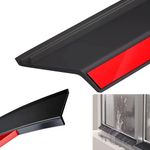 ACESOME Window Weather Bar, Self Adhesive Rubber Rain Deflector, Black Rain Drip Guard, Universal Weather Stripping for Windows, Doors, Cars (5.5cm×5m)