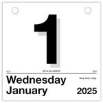 AT-A-GLANCE 2025 “Today Is” Daily Wall Calendar Refill, 6" x 6", Small (K15025)