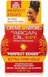 Creme of Nature with Argan Oil From Morocco Perfect Edges Hair Gel, 24 Hour Hold with Moisture and Exotic Shine, Extra Firm Hold, 2.25 Oz (Pack of 1)