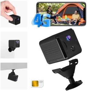 UCOCARE Mini Telecamera 4G LTE, Mini Telecamera con SIM 4G da Interno Senza Fili, Batteria 5200mAh, 1080P FHD Portatile Mini Telecamera, Rilevazione Moviment Allarme, Visione 160°, Visione Notturna