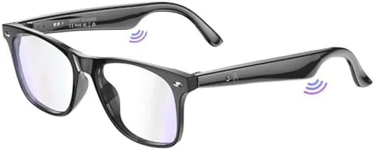 Haulvean Smart Glasses with 130+ Translation, AI Glasses with Music and Call Control Volumn Up and Down, 170mAh Multifunctional Bluetooth Smart Glasses for Men Women
