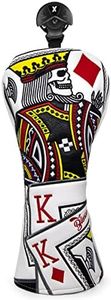 BAIRBRE Golf Head Covers,Poker Diamond King 3 Wood Headcover Golf Driver Cover Fariway Wood Headcover Hybrid Head Covers Blade Putter Cover Mallet Putter Haedcovers Golf Club Covers for Most Brand