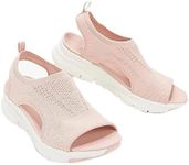 2022 Summer Washable Slingback Orthopedic Slide Sport Sandals,Orthopedic Slide Sport Sandals, Super Comfy Sports Knit Sandals,Men Mesh Soft Sole Casual Women's Shoes (Pink`, numeric_7_point_5)