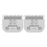 2 Pack 30# Detachable Pet Dog Grooming Ceramic Blades,Compatible with Heiniger,Andis,Oster A5,Wahl KM-10 Series,Size #30 Blade 1/50-Inch 0.5MM Cut Length