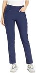 Callaway Women’s Performance Flat Front Tech Pant with Stretch, Peacoat, Large 32 inch Inseam