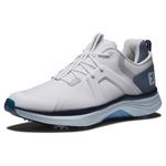 FootJoy Men's Hyperflex Golf Shoe, White/Slate/Blue, 9 UK