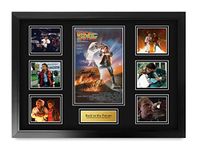 HWC Trading FR A2 Back to the Future 1 Gifts Printed Signed Autograph Presentation Display Montage for Movie Memorabilia Fans - A2 Framed