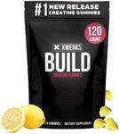 Xwerks Build Creatine Gummies for Men & Women (120 Ct.) 100% Pure Creatine Monohydrate - Lemon Flavored Muscle Building Creatine Gummy (4g Creatine/Serving) Pre Workout Anti-Melting Gummies (5,000mg)