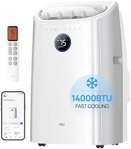 DREO Portable Air Conditioner 516S, 14000 BTU ASHRAE (10000 BTU DOE) Smart AC Unit for Bedroom with Drainage-free Cooling, Fan&Dehumidifier 3 in 1, APP/Voice/Remote, Quiet Standing AC for Room Indoors