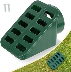 Kisotay Lawn Yard Angled Drainage Grate, Green Yard Drain Grate Emitter for Sump Pump Discharge and Downspout Extensions, Prevents Standing Water, Fits 3" & 4" Drain Pipe