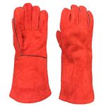 DARIT Leather Long Welding Gloves Leather Gloves Labor Protection High Temperature Flame Retardant Wear Welders Insulated Gloves 40cm (1)