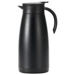 Olerd 1.5L Insulated Jug, Thermal Coffee Pot, Stainless Steel Tea Pot, Double-Walled Vacuum Carafe Jug for Coffee Tea, Water, Drink (Black)