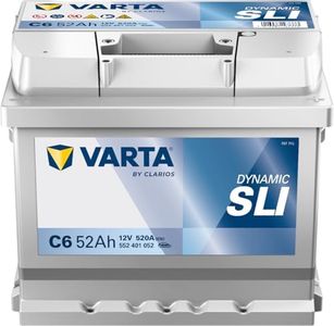 Varta Silver Dynamic C6 Batterie Voitures, 12 V 52Ah 520 Amps (En)