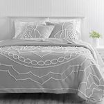 Martha Stewart Comforter Set, Grey/White