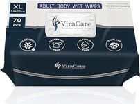 70 x Wet Wipes for Adults | Intimate Wipes With Aloe Vera | Biodegradable | Incontinence Wipes | Body Wipes for Adults No Shower | Shower Wipes | Extra Large | Size 34 x 20 cm