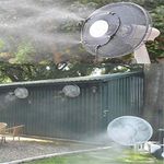 DIY Crafts Fan Watering Irrigation Sprayers Outdoor Coling Misting Gardening System Misting PE Fan Rings Mist Nozzle Lawn Veranda Dno6 (4 Pcs Sprinkler Kit, Included Pipe + Faucet Connector + Accessory)