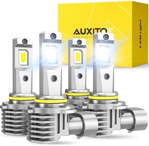 AUXITO 9005 9006 LED Headlight Bulbs Combo, 40000LM 6500K Cool White, 120W Fanless LED Headlights High and Low Beam for 9005/HB3 9006/HB4 Headlight Bulb Kit, Plug and Play, Pack of 4