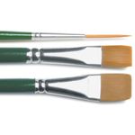 Darice PL1171 One Stroke Brush Set, Green, Multisizes, 3ct