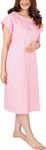 Utopia Care Women's Hospital Gown Soft Comfortable and Stylish Patient Gown, Polkadots Pink, Small-Medium