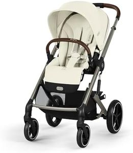 Cybex Balios Lux Stroller from Birth - 4 Years with Reversible Seat, Flat Comfortable Recline, One Hand Easy Fold, Height-Adjustable Handlebar and Advanced Wheel Suspension - Seashell Beige