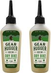 Gear Hugger Dry Bike Chain Lube (3.2 oz, Pack of 2) – Eco-Friendly Plant-Based Bike Lubricant – Bike Chain Cleaner, Dry Conditions – No Teflon, No Petroleum, No PTFE