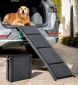 Dog Ramp for Car, 160cm Folding Ramps for Large Dogs, Dog Stairs for Trucks, Cars and SUV, Supports up to 250 lbs (63'' L x 17'' W)