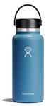 HYDRO FLASK - Water Bottle 946 ml (32 oz) - Vacuum Insulated Stainless Steel Water Bottle Flask with Leak Proof Flex Cap with Strap - BPA-Free - Wide Mouth - Rain