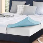 ELEMUSE Extra Firm Mattress Topper Double Bed for Back Pain Relief - Hard Mattress Topper with Washable Cover, Matressesdouble Topper with OEKO-TEX & CertiPUR-US (Double Size-135x190cm)