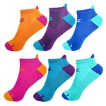 LEAFY BOO Bamboo Low Cut Running Socks for Women, Athletic, Sports Socks, Moisture Wicking, Lightweight, Size 5-10, Pack of 6 Pairs