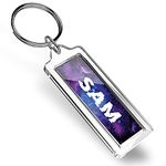 Destination 1 x Sam Name Space Galaxy Keyring Lightweight Plastic Keyring Key Chain Key Ring #100911