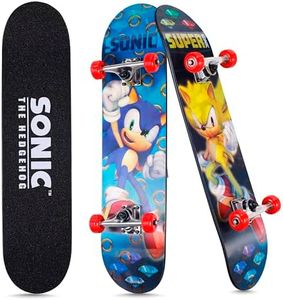 Sonic The Hedgehog - 31" Lenticular Skateboard with Pro Trucks, Full Grip Tape, 9-Ply Maple Deck, Ideal for All Experience Levels