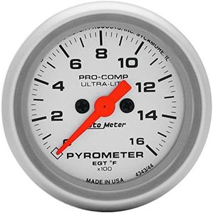 Auto Meter 4344 Ultra-Lite Electric Pyrometer Gauge Kit,2.3125 in.
