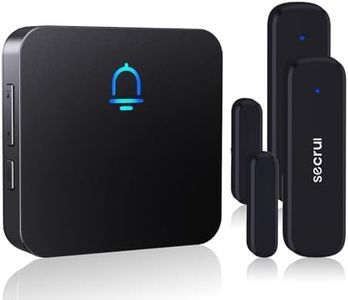 SECRUI Door Chime, Wireless Door Chimes When Door Open Entry for Business/Home/Office/Store Door Ringer Alert Buzzer Alarm Door Ringer for Opening – Door Open Alert - 2 sensors