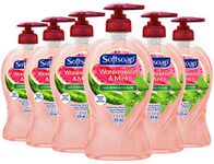 Softsoap Hydrating Liquid Hand Soap Pump - Watermelon & Mint Hand Wash, Natural Paraben Free & Biodegradable Cleaning Ingredients for Moisturized & Clean Hands- Convenient Refill Size, 332 ml, 6 Pack