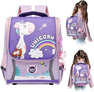 Yakiter School Bag, Kids Backpacks Cartoon Cute Kids Travel Backpack Red Unicorn Backpack, Durable and Water Proof, Suitable for Boys Girls to Schooll Backpacks for Daily Use and Traveling(Purple)