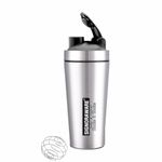 SIGNORA WARE Charger Stainless Steel Protein Shaker Bottle for Pre-Post Workout | Water Bottle | Leakproof with Knob (750ml | Silver | Set 1)