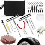 prettop Tyre Repair Kit,Heavy Duty Tyre Puncture Repair Kit,70pcs Tyre Plug Kit,Suitable For Repairing Puncture Kit In Tubeless Car Tires Such As Cars, Trucks, Motorcycles, Tractors with Storage Case