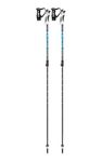 2025 Leki Drifter Vario S Black/Cyan Adjustable Ski Poles