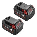 Powerextra 5.0AH Replacement Lithium M18 Battery for Milwaukee Cordless Tools 48-11-1815 48-11-1820 48-11-1828 48-11-1850 (2 Pack)