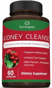 Premium Kidney Cleanse Supplement - Powerful Kidney Support Formula with Cranberry Extract Helps Support Healthy Kidneys & Urinary Tract Support- 60 Vegetarian Capsules