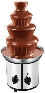 MOQNISE 4 Tiers Chocolate Fountain Machine Stainless Steel Chocolate Fondue Fountain Machine with Long Power Cord, 4 Pound Capacity Chocolate Fountain for Chocolate Candy Butter Cheese
